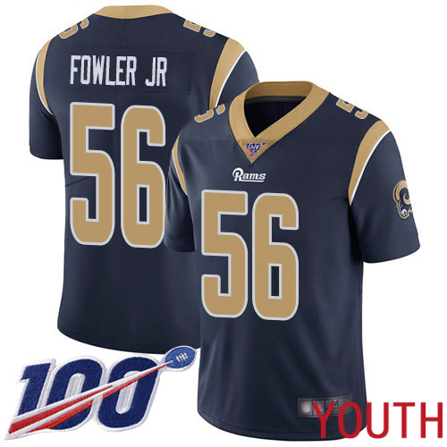 Los Angeles Rams Limited Navy Blue Youth Dante Fowler Jr Home Jersey NFL Football #56 100th Season Vapor Untouchable